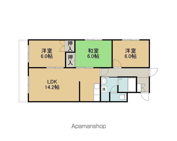 グランドール緑町(3LDK/2階)の間取り写真