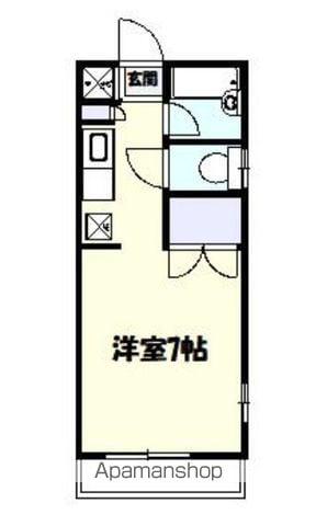 グリーンハウス2(1K/1階)の間取り写真