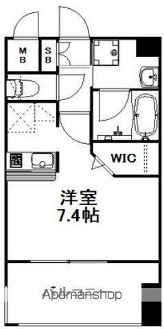 新品きマンション春吉10(1K/14階)の間取り写真