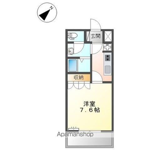 マルベリーハウス(1K/1階)の間取り写真