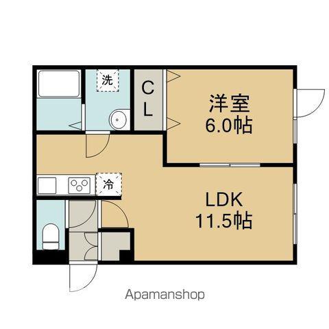 富士3丁目AP(1LDK/2階)の間取り写真