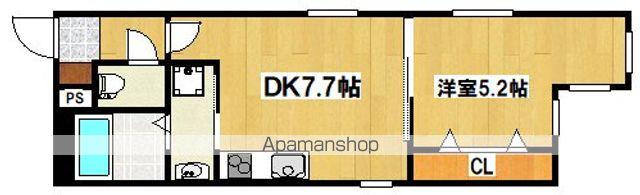 万代東マンション(1DK/2階)の間取り写真