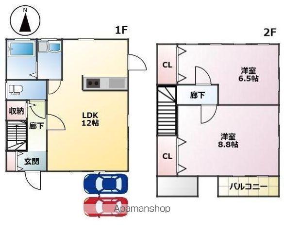 平井町 B(2LDK/2階)の間取り写真
