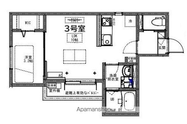 KEIAI RESIDENCE 豊四季(1LDK/1階)の間取り写真