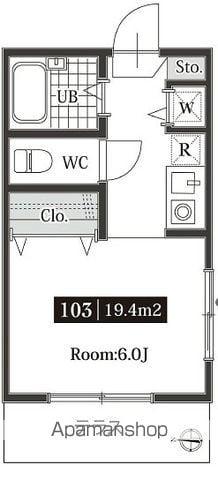 アンジェ大泉学園(ワンルーム/1階)の間取り写真