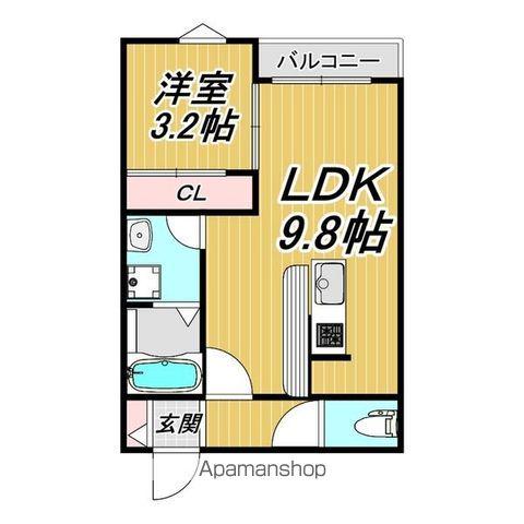 LECOCON枇杷島(1LDK/2階)の間取り写真