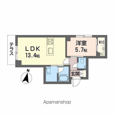 AMI COURT OHRI(1LDK/1階)の間取り写真