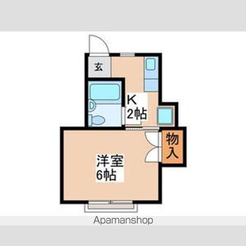 Nフラット(1K/2階)の間取り写真