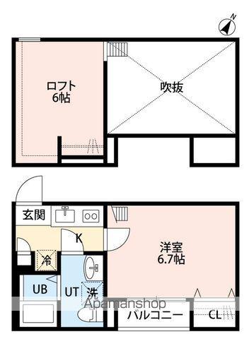 本千葉レジデンス(1K/1階)の間取り写真