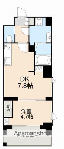 シエルエックス榴岡公園(1DK/8階)の間取り写真