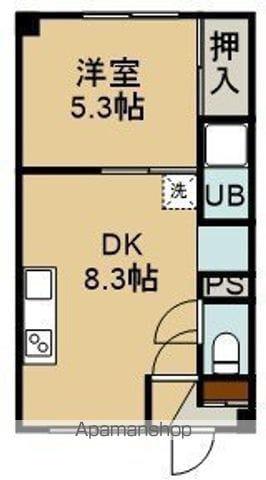 パレーシャルハッピー6(1DK/2階)の間取り写真