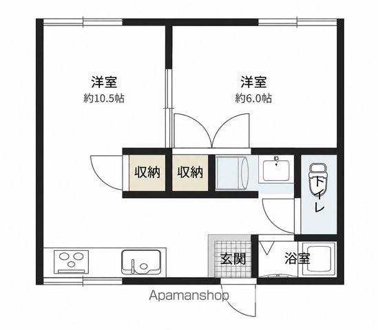 ネクサス小雑賀Ⅰ(1LDK/1階)の間取り写真