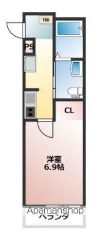 MOCA 星のすみか(1K/1階)の間取り写真