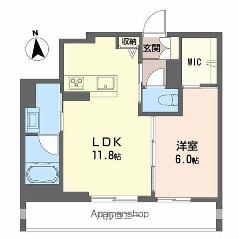 パークレジデンス香久池(1LDK/2階)の間取り写真