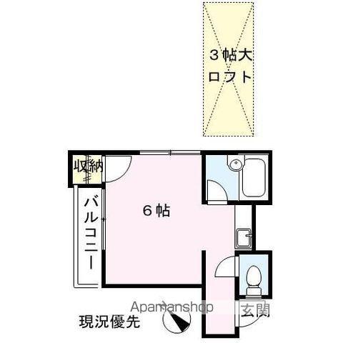 インクスポット春日原(ワンルーム/2階)の間取り写真