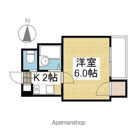 リリーフレジデンス清水町(1K/2階)の間取り写真