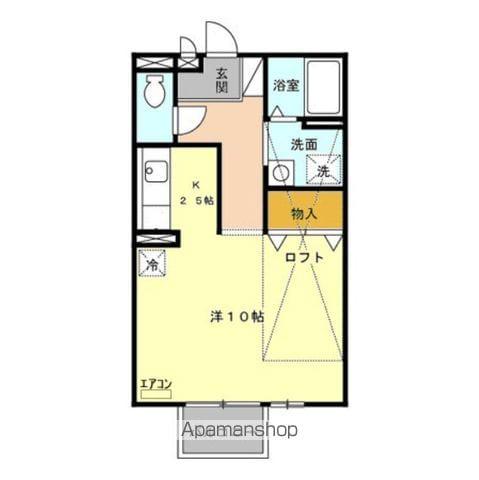 レジデンス東光III(1K/2階)の間取り写真