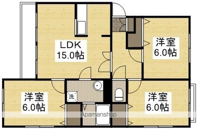 メープルリッチ今 壱番館(3LDK/2階)の間取り写真
