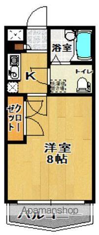 郡中アーバンタイム(1K/3階)の間取り写真