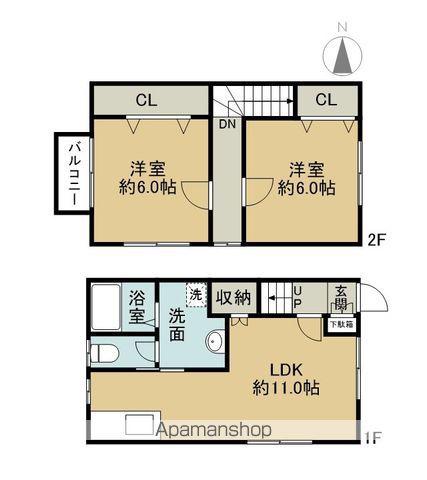 スィートパレス(2LDK)の間取り写真