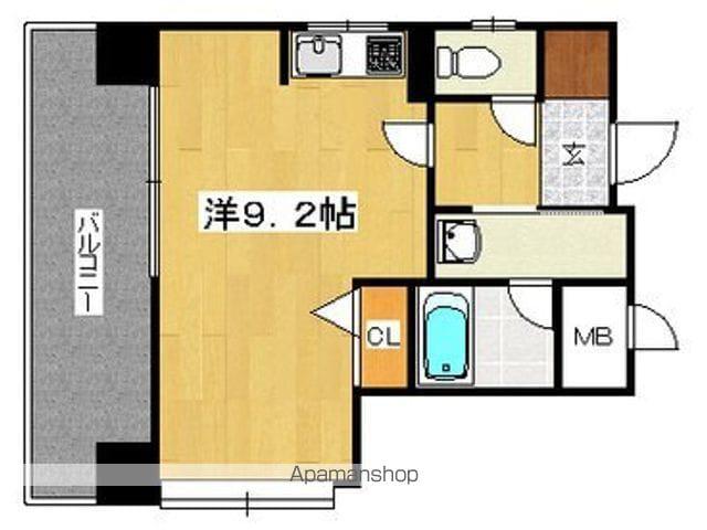 レジデンス箱崎(1DK/13階)の間取り写真