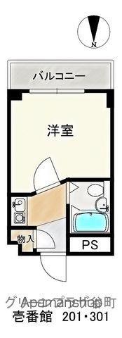 グリーンプラザ谷町壱番館(1K/3階)の間取り写真