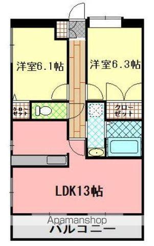 ルネス・あきる野ステージア(2LDK/1階)の間取り写真