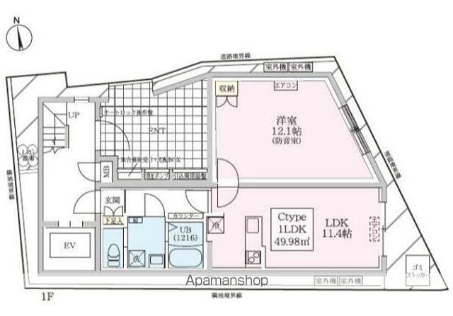 防音マンションスカイラシクラス小岩(1LDK/1階)の間取り写真