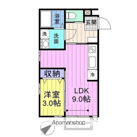 プライムテラス高砂(1LDK/2階)の間取り写真