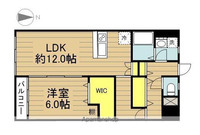 エンゼルハイム戸田(1LDK/2階)の間取り写真