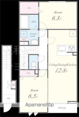 ルミセンス(2LDK/2階)の間取り写真
