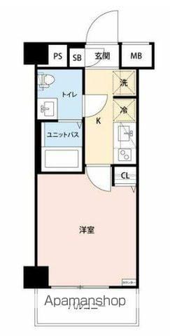 GENOVIAお花茶屋ⅡSKYGARDEN(1K/6階)の間取り写真