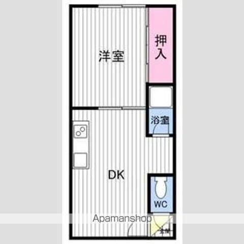 キャッスル肇(1LDK/3階)の間取り写真