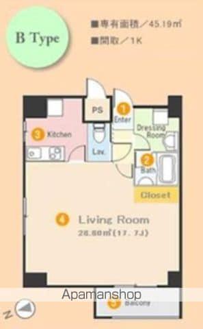 プロミエ秋葉原(1K/11階)の間取り写真