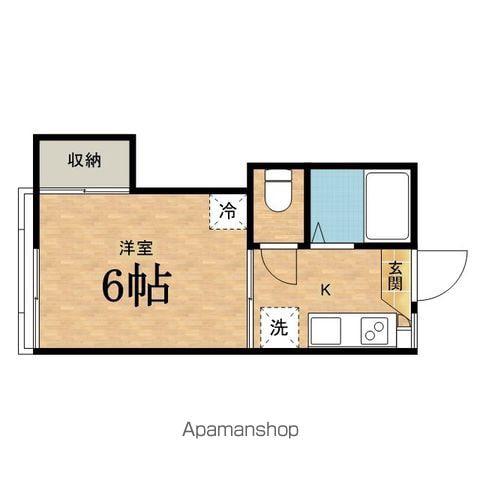 ドエルT&YⅡ(1K/2階)の間取り写真
