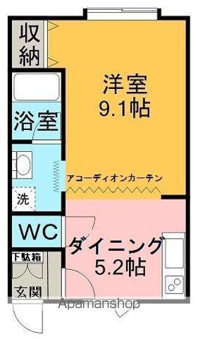 パサージュⅥ(1DK/1階)の間取り写真