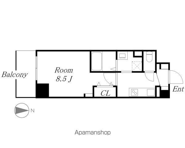 BRIGHT GATE 名古屋(1K/6階)の間取り写真