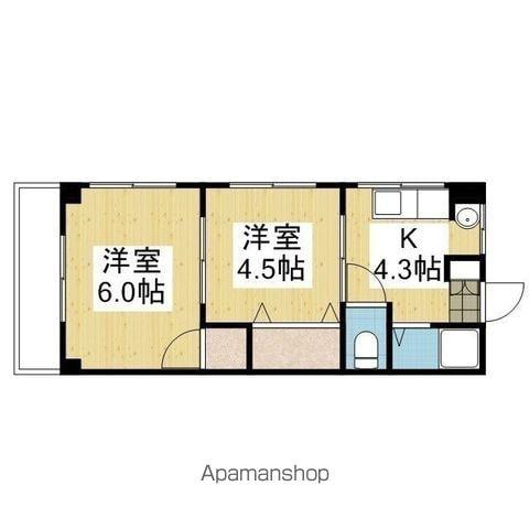 第3シャトレイレブン(2K/2階)の間取り写真