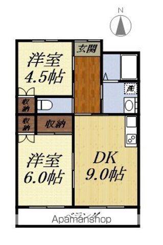 RE・POSE半田山(2DK/3階)の間取り写真