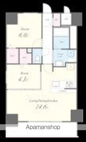 ル・シエール清水(2LDK/13階)の間取り写真