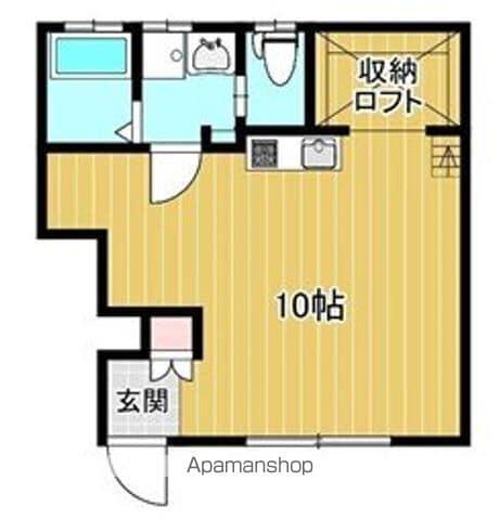 パークガーデン東伊場(ワンルーム/1階)の間取り写真