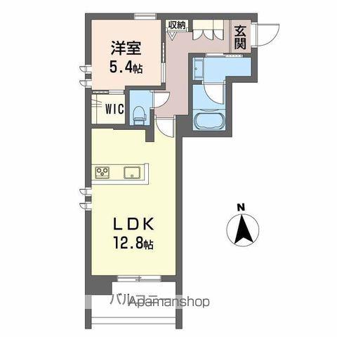 コンフォーザ虎丸(1LDK/3階)の間取り写真