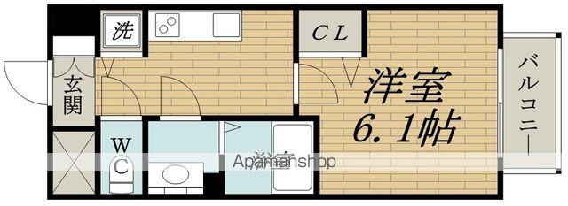 メインステージ新大阪(1K/2階)の間取り写真