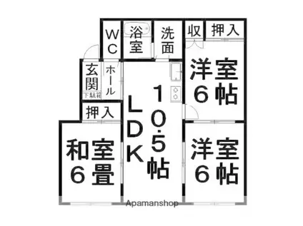 昭和ハイツ(3DK/2階)の間取り写真