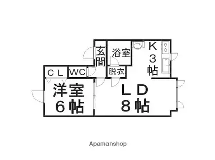 コーポアドミット(1LDK/1階)の間取り写真