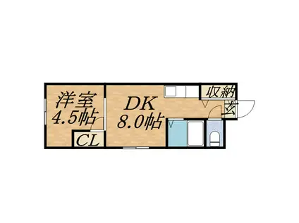 アーバンコート812(1LDK/4階)の間取り写真