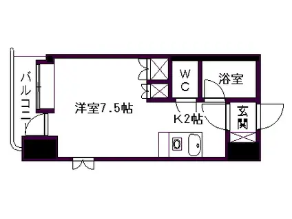 アン・セリジェ弐番館(1K/10階)の間取り写真