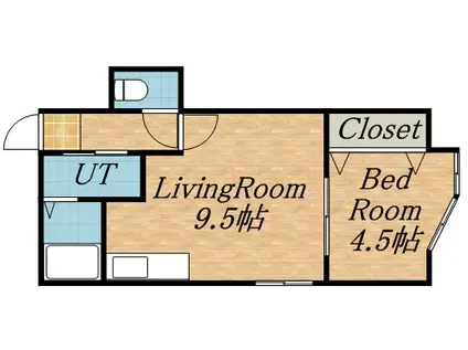 セントニア919B(1LDK/2階)の間取り写真