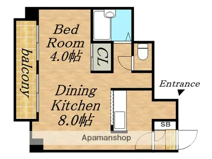 ポートレイト(1DK/7階)の間取り写真