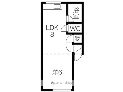 TY MARUYAMA(1LDK/2階)の間取り写真
